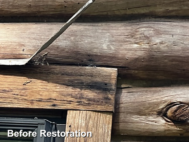 Log home restoration in Gibson, NC