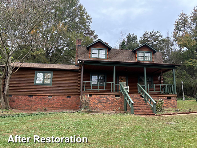 Log home restoration in Haw River, NC