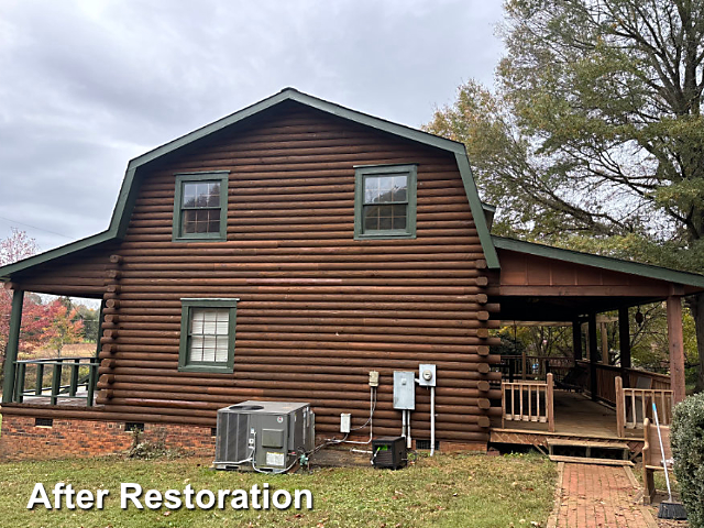 Log home restoration in Haw River, NC