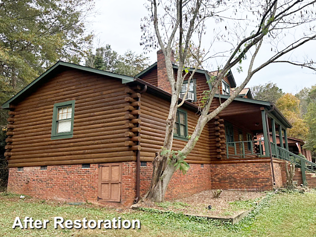 Log home restoration in Haw River, NC