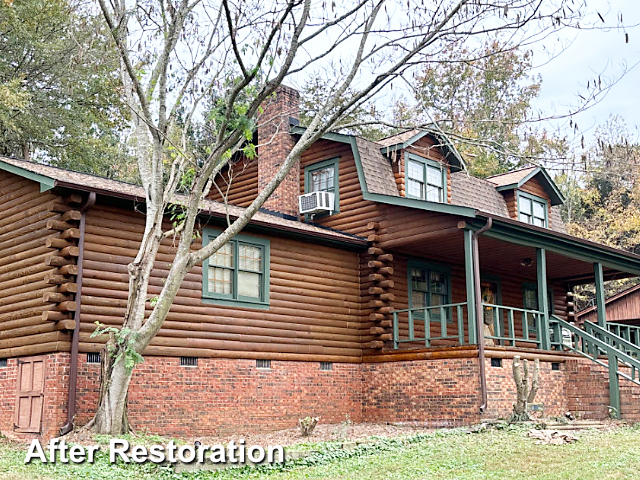 Log home restoration in Haw River, NC