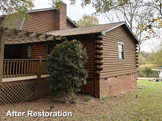 Log home restoration in Haw River, NC