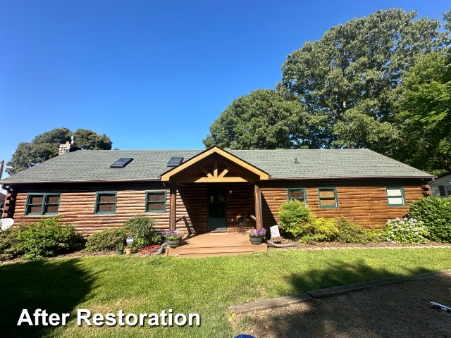 Log home restoration in Henrico, NC