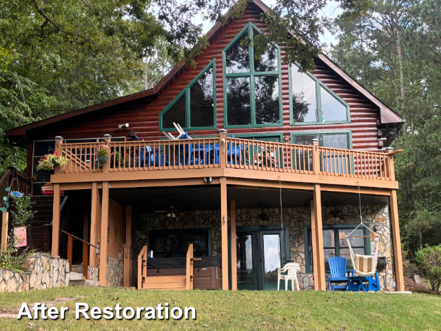 Log home restoration in Henrico, NC