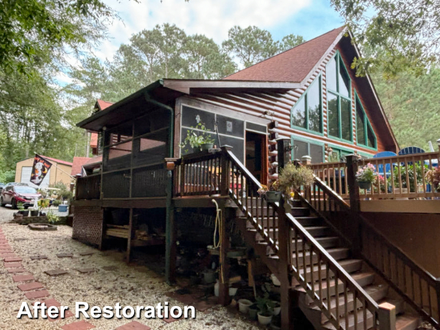 Log home restoration in Henrico, NC