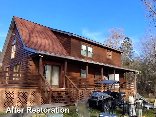 Log home restoration in Hertford, NC