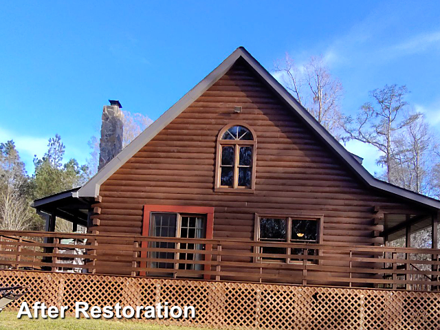 Log home restoration in Hertford, NC