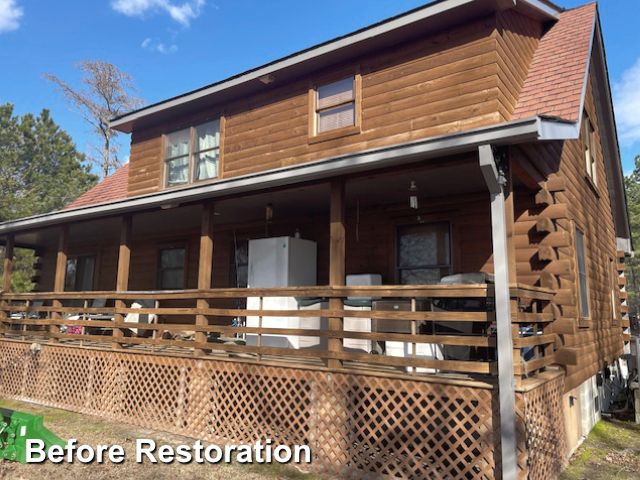 Log home restoration in Hertford, NC