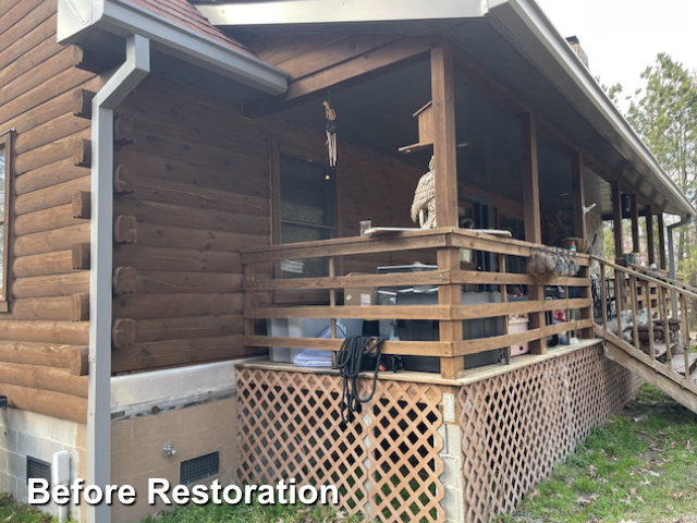 Log home restoration in Hertford, NC