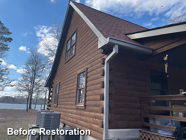 Log home restoration in Hertford, NC