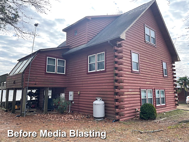 Log home restoration in Hertford, NC