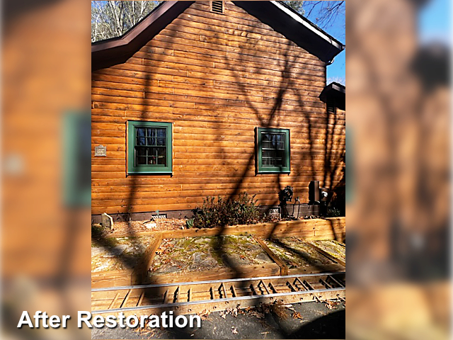 Log home restoration in Holly Springs, NC