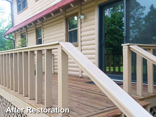 Log home restoration in Hubert, NC