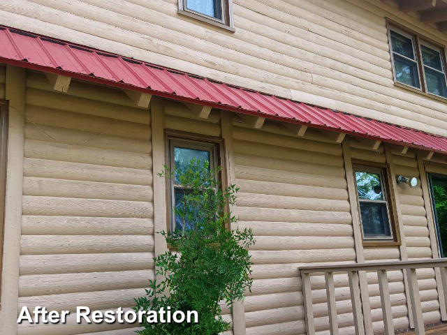 Log home restoration in Hubert, NC