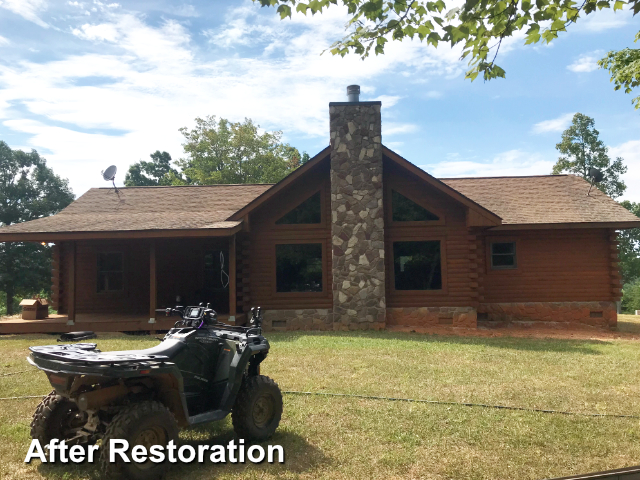 Log home restoration in Huddleston, VA