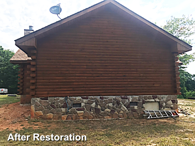 Log home restoration in Huddleston, VA