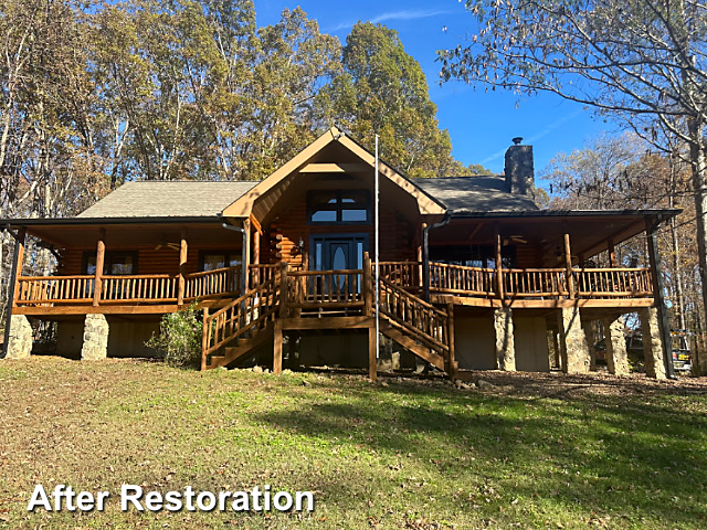 Log home restoration in Iron Station, NC