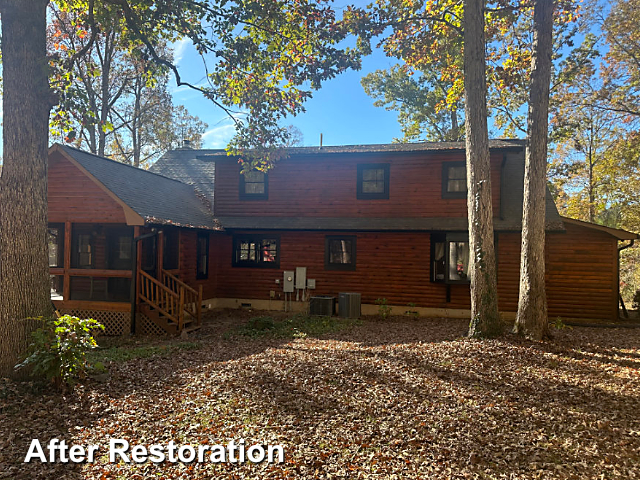 Log home restoration in Iron Station, NC