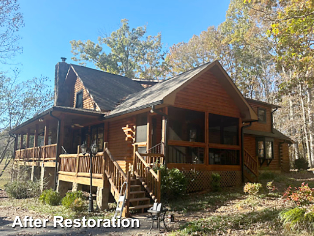 Log home restoration in Iron Station, NC