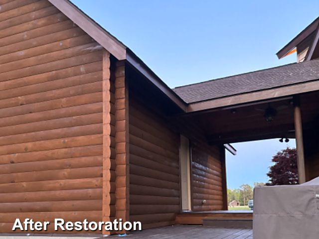 Log home restoration in Kenly, NC