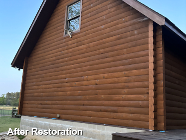 Log home restoration in Kenly, NC