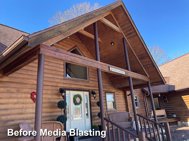 Log home restoration in Kenly, NC