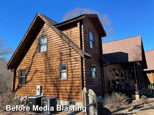 Log home restoration in Kenly, NC