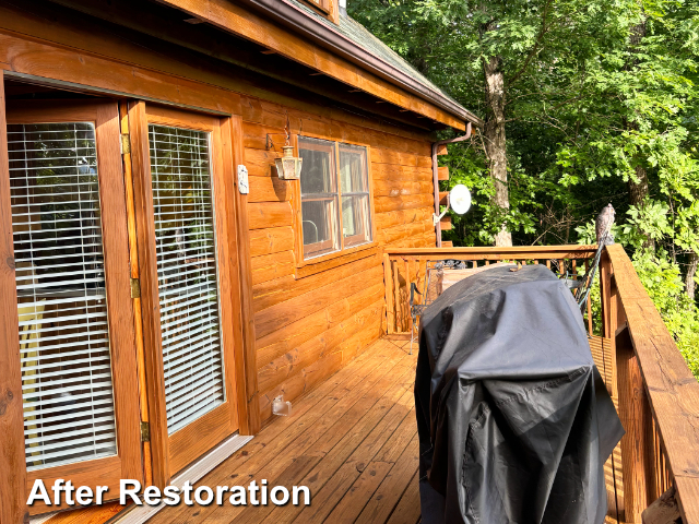 Log home restoration in Lake Lure, NC