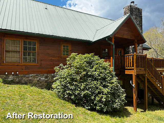 Log home restoration in Lake Toxaway, NC