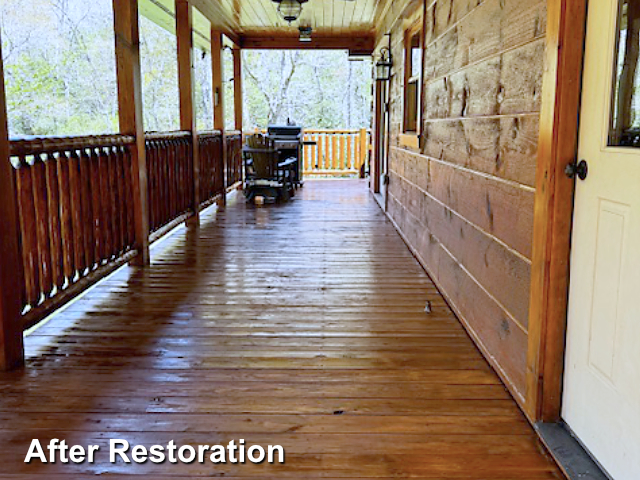 Log home restoration in Lake Toxaway, NC