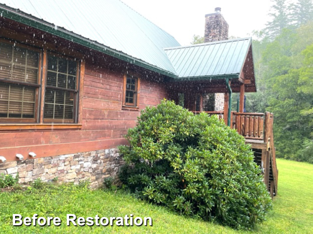 Log home restoration in Lake Toxaway, NC