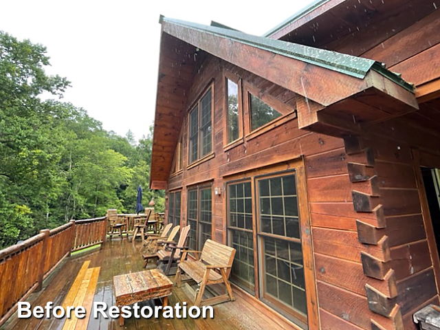 Log home restoration in Lake Toxaway, NC