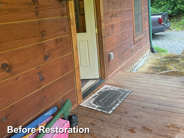 Log home restoration in Lake Toxaway, NC