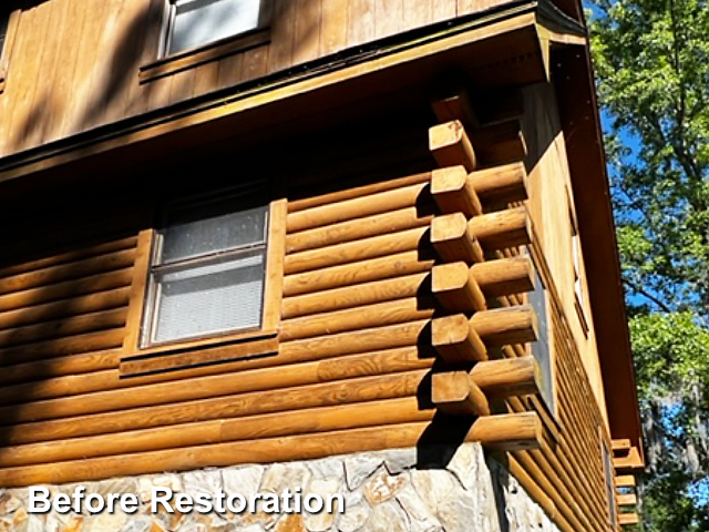 Log home restoration in Lake Waccamaw, NC