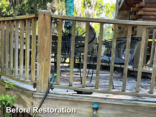 Log home restoration in Lake Waccamaw, NC