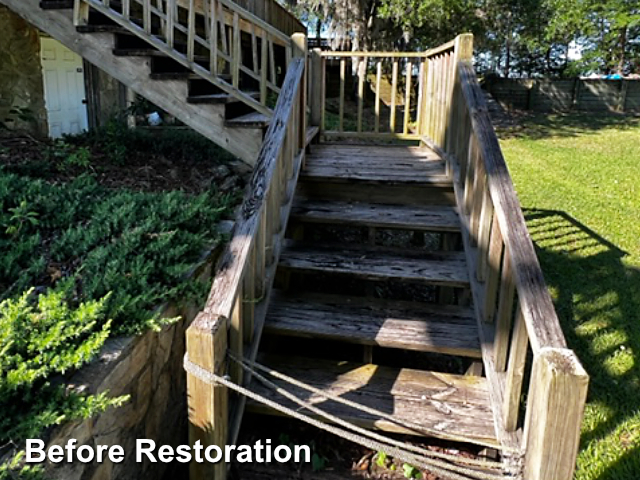 Log home restoration in Lake Waccamaw, NC