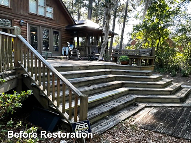 Log home restoration in Lake Waccamaw, NC