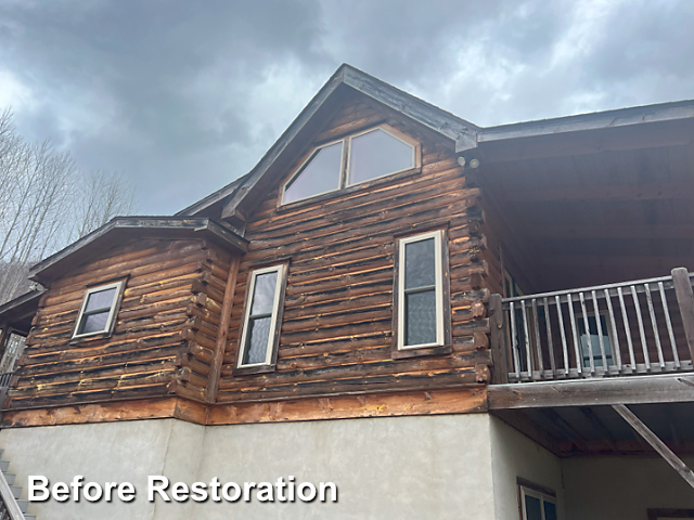 Log home restoration in Leicester, NC