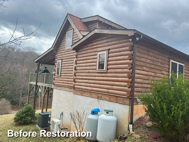 Log home restoration in Leicester, NC