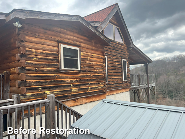 Log home restoration in Leicester, NC