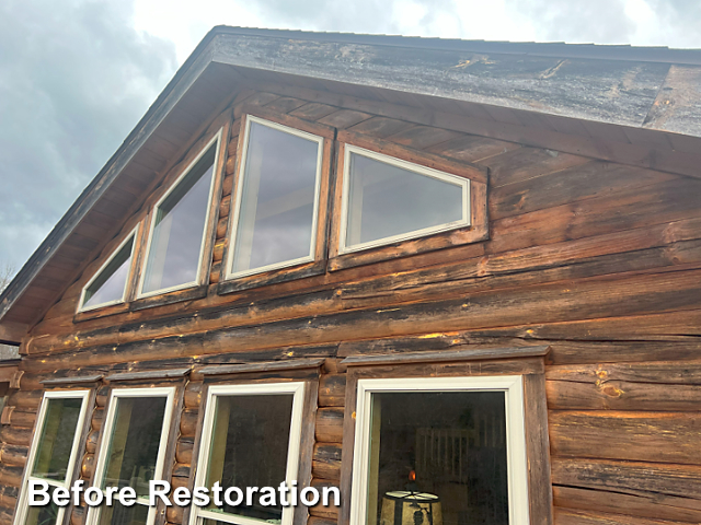 Log home restoration in Leicester, NC