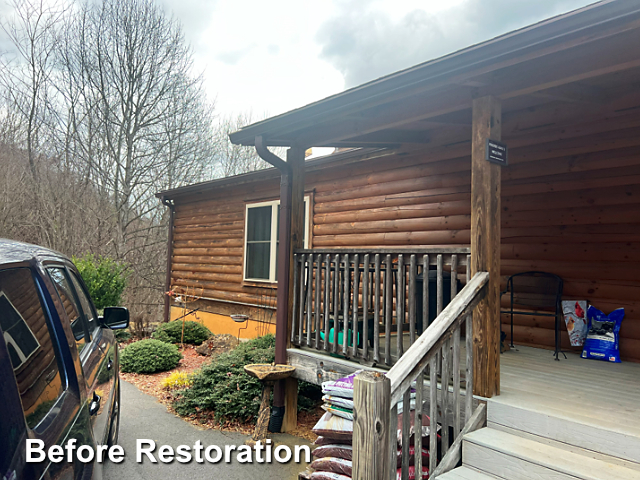 Log home restoration in Leicester, NC