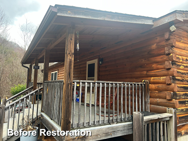 Log home restoration in Leicester, NC