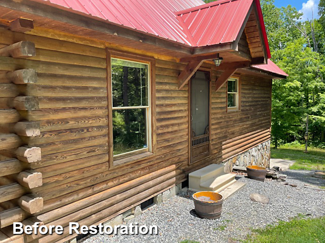 Log home restoration in Lexington, NC