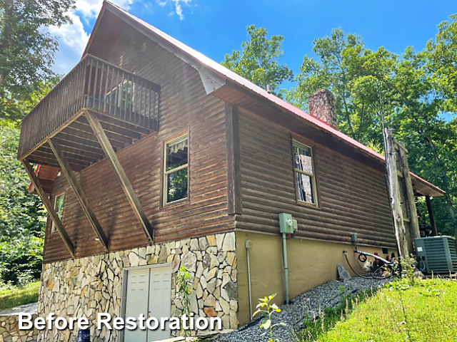 Log home restoration in Lexington, NC