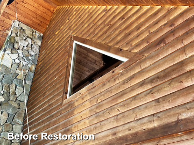 Log home restoration in Lexington, NC