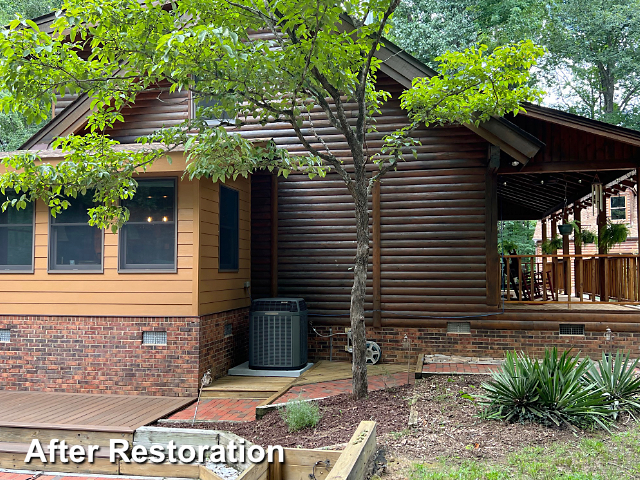 Log home restoration in Liberty, NC