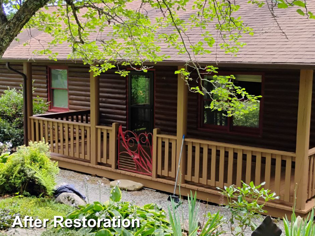 Log home restoration in Linville, NC