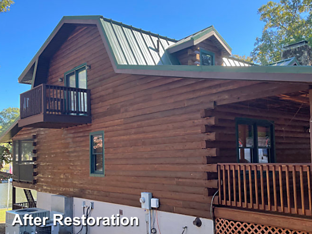 Log home restoration in Littleton, NC