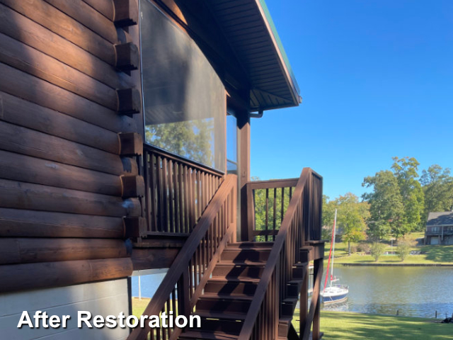 Log home restoration in Littleton, NC